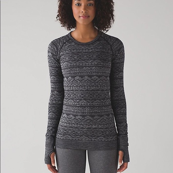 lululemon athletica Tops - SOLD Lululemon Rest less Pullover Heathered Black